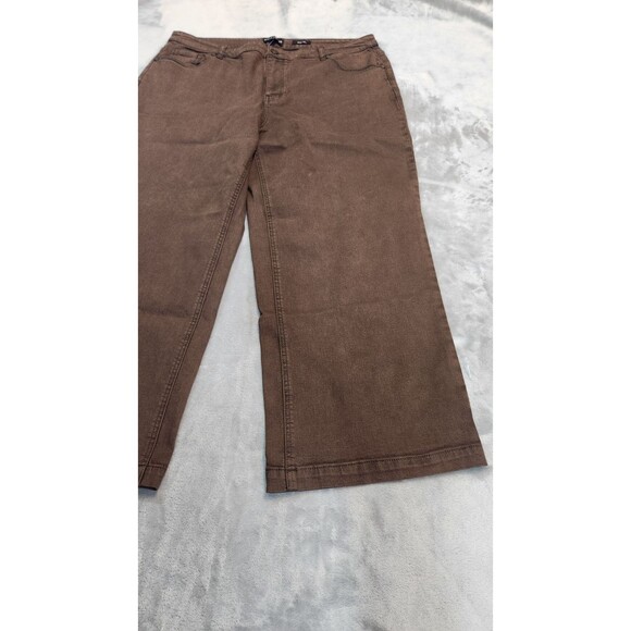 Susan Graver Women's W18P Brown Jeans NWT - Picture 2 of 9